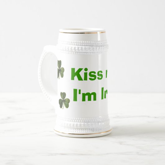 Küssen Sie mich, ich sind irisch Bierglas (Vorderseite Links)