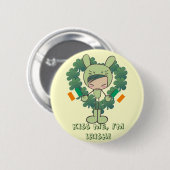 küssen Sie mich, ich sind irisch! Button (Vorne & Hinten)