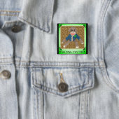 Küssen Sie mich, ich sind irischer Socken-Affe Button (Beispiel)