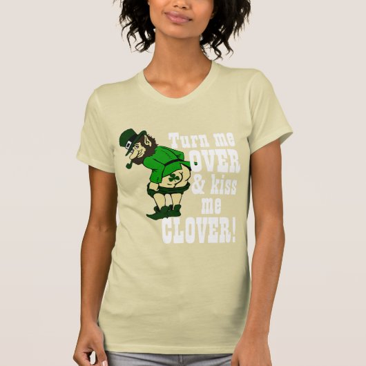 Küssen Sie mich irischer Klee T-Shirt (Vorderseite)