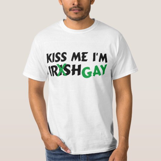 Küssen Sie mich irisches Homosexuelles Im T-Shirt (Vorderseite)