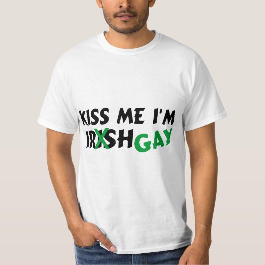 Küssen Sie mich irisches Homosexuelles Im T-Shirt (Vorderseite)
