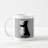 Küssen Sie mich Katzen-Geschenk-Tasse Kaffeetasse (Links)