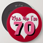 Küssen Sie mich Knopf - 70 Button (Vorne & Hinten)