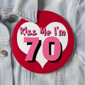 Küssen Sie mich Knopf - 70 Button (Beispiel)