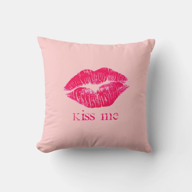 Küssen Sie mich Lippen Kissen (Vorderseite)