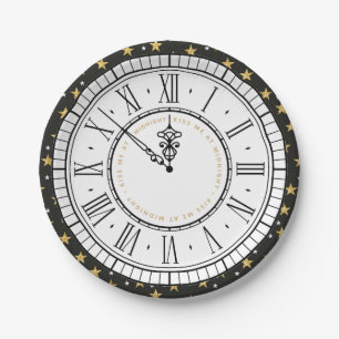 Küssen Sie mich um Mitternacht, New Years Uhr, Pap Pappteller