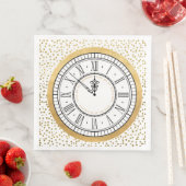 Küssen Sie mich um Mitternacht, New Years Uhr, Pap Serviette (Beispiel)