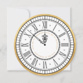 Küssen Sie mich um Mitternacht | Uhr Silvester Ein Save The Date (Vorderseite)