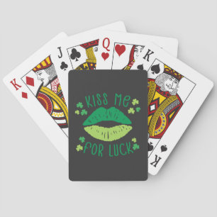 Küssen Sie mich zum Glück St Patricks Day Spielkarten