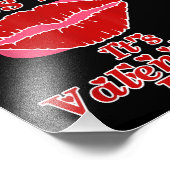 Küssen Sie mir Es ist Valentinstag - Valentinstag Fotodruck (Ecke)