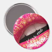 Küssen Sie mir Liebe Lippenstift Hintergrund Case- Magnet (Vorderseite/Rückseite)