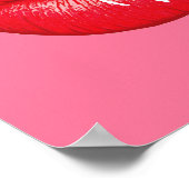 Küssen Sie mir Red Lipstick Pop Lippen auf gürtelr Poster (Ecke)