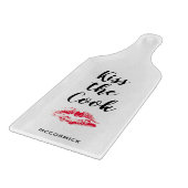 Küssen Sie Personalisiert das Cook Funny Zitat Schneidebrett (Ecke)