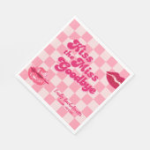 Küssen Sie sich das legendäre Bachelorette Weekend Serviette (Ecke)