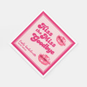 Küssen Sie sich das legendäre Bachelorette Weekend Serviette (Ecke)