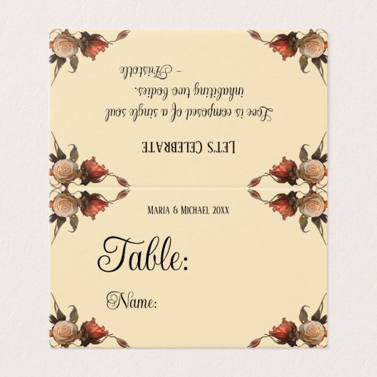 Küssen Skelettons florgotische Hochzeitskarte (Außenseite Aufgefaltet)