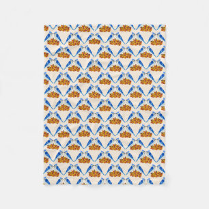 Küssen von blauen Jay Hochzeit im Herbst Gemustert Fleecedecke