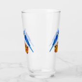 Küssen von blauen Jay Hochzeit im Herbst Glas (Links)