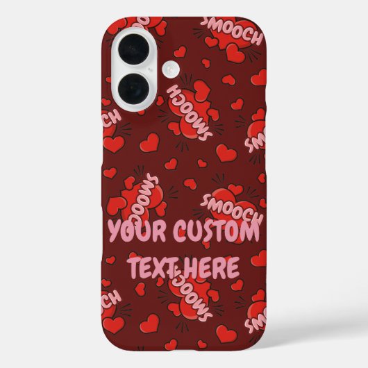 Küssen von Comic Sound Effect Pattern Case-Mate iPhone Hülle (Rückseite)