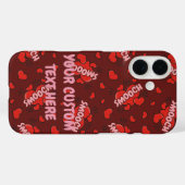 Küssen von Comic Sound Effect Pattern Case-Mate iPhone Hülle (Rückseite (Horizontal))