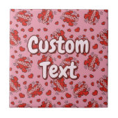 Küssen von Comic Sound Effect Pattern Fliese (Vorderseite)