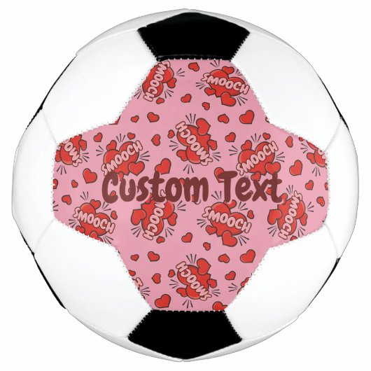 Küssen von Comic Sound Effect Pattern Fußball (Vorderseite)