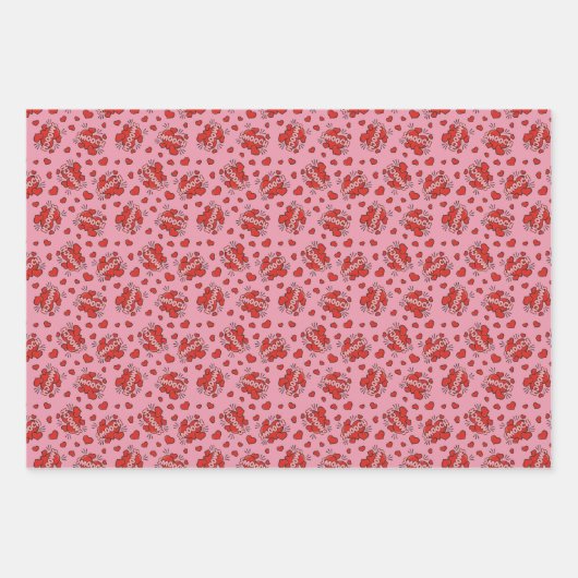 Küssen von Comic Sound Effect Pattern Geschenkpapier Set (Vorderseite)