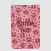 Küssen von Comic Sound Effect Pattern Golfhandtuch (Vorderseite)