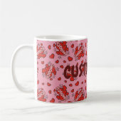 Küssen von Comic Sound Effect Pattern Kaffeetasse (Links)