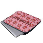 Küssen von Comic Sound Effect Pattern Laptopschutzhülle (Vorne Knopf)