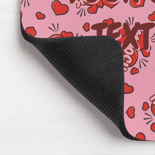 Küssen von Comic Sound Effect Pattern Mousepad (Ecke)