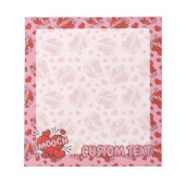 Küssen von Comic Sound Effect Pattern Notizblock (Vorderseite)