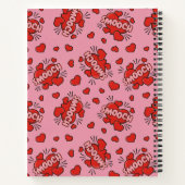 Küssen von Comic Sound Effect Pattern Notizblock (Rückseite)