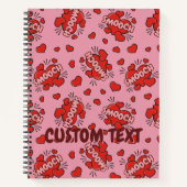 Küssen von Comic Sound Effect Pattern Notizblock (Vorderseite)