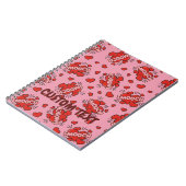 Küssen von Comic Sound Effect Pattern Notizblock (Linke Seite)