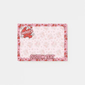 Küssen von Comic Sound Effect Pattern Post-it Klebezettel (Vorderseite)