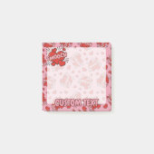 Küssen von Comic Sound Effect Pattern Post-it Klebezettel (Vorderseite)