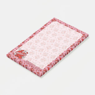 Küssen von Comic Sound Effect Pattern Post-it Klebezettel