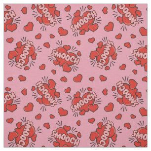 Küssen von Comic Sound Effect Pattern Stoff