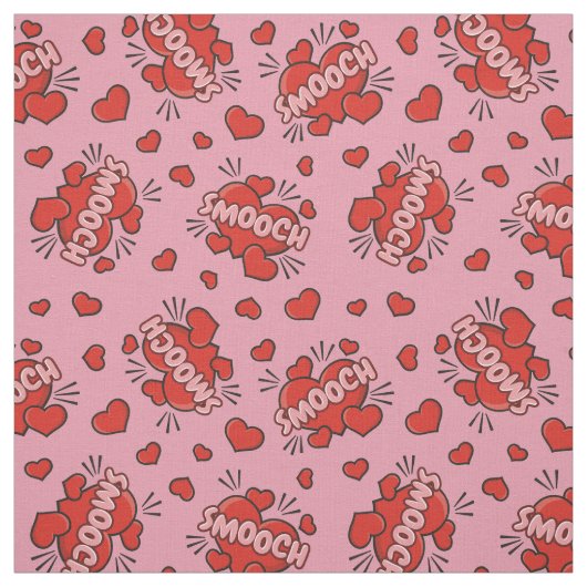 Küssen von Comic Sound Effect Pattern Stoff (Muster)