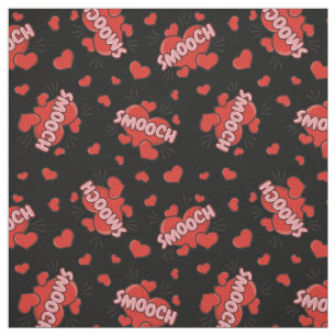 Küssen von Comic Sound Effect Pattern Stoff