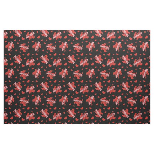 Küssen von Comic Sound Effect Pattern Stoff (Fat Quarter (45,7 x 55,9 cm))