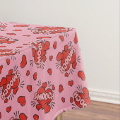 Küssen von Comic Sound Effect Pattern Tischdecke (Beispiel)