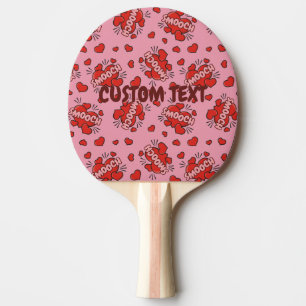 Küssen von Comic Sound Effect Pattern Tischtennis Schläger