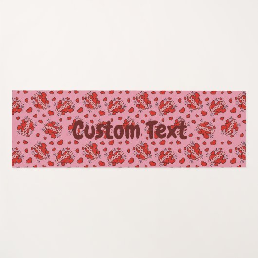 Küssen von Comic Sound Effect Pattern Yogamatte (Vorderseite (Horizontal))