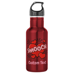 Küssen von Comic-Sound-Effekt Edelstahlflasche