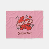 Küssen von Comic-Sound-Effekt Fleecedecke (Vorderseite (Horizontal))