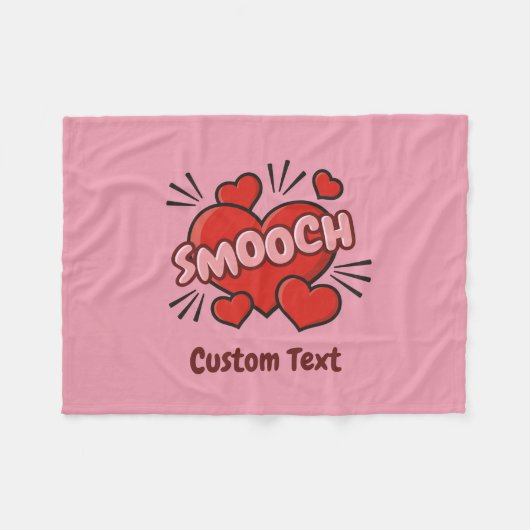 Küssen von Comic-Sound-Effekt Fleecedecke (Vorderseite (Horizontal))