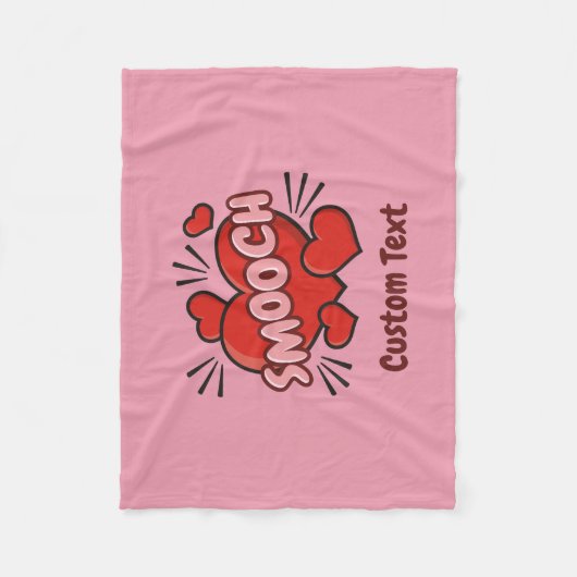 Küssen von Comic-Sound-Effekt Fleecedecke (Vorderseite)